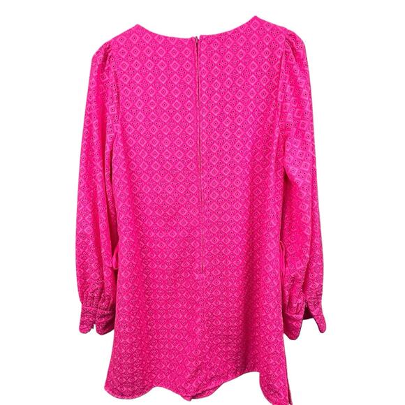 Lilly Pulitzer Fluorescent Neon Pink Aisha Romper Size 10 NWT Shorts Under Dress - Picture 13 of 16